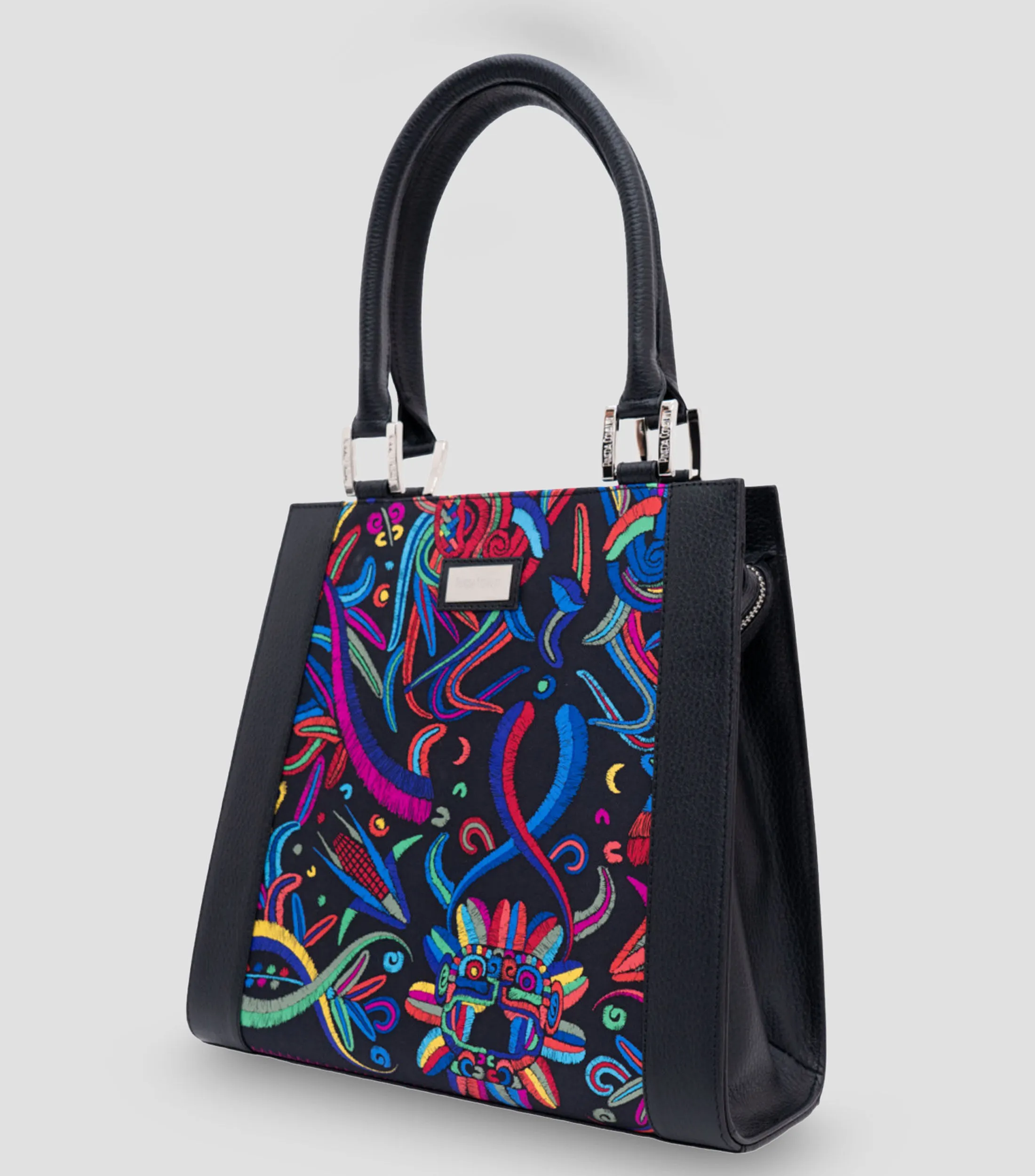 Pineda Covalin Bolso Satchel con estampado de Quetzalcóatl Mujer