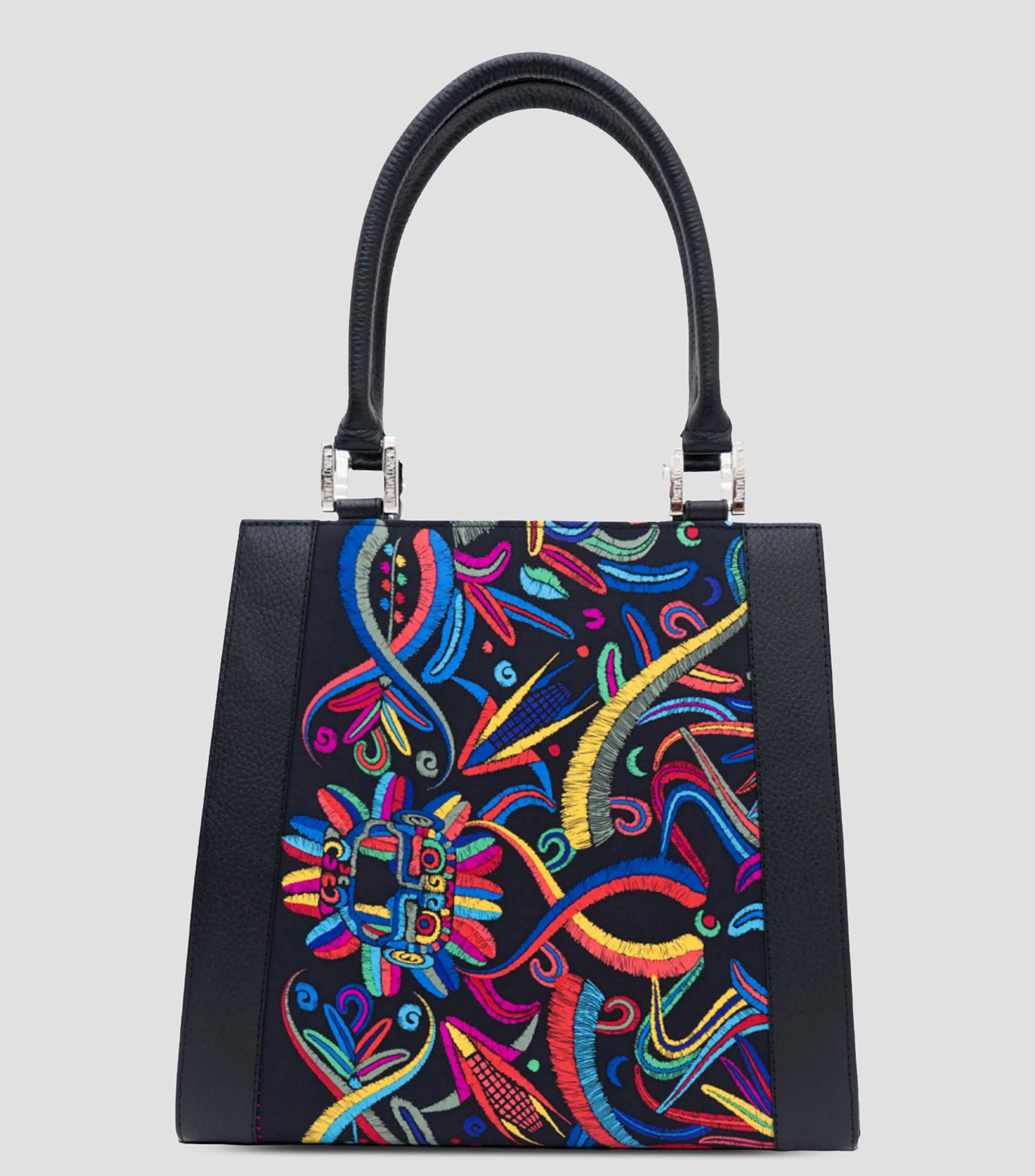 Pineda Covalin Bolso Satchel con estampado de Quetzalcóatl Mujer