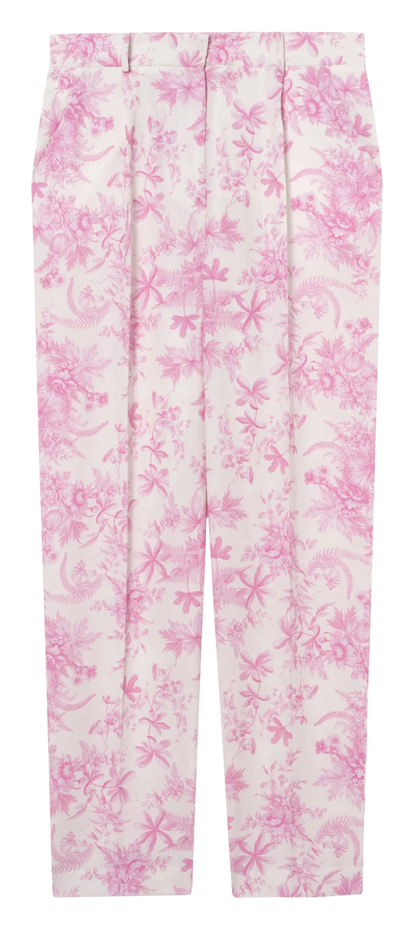 PIRANDELLO  PANTALóN TAPERED DE VISCOSA ESTAMPADO EN ROSA