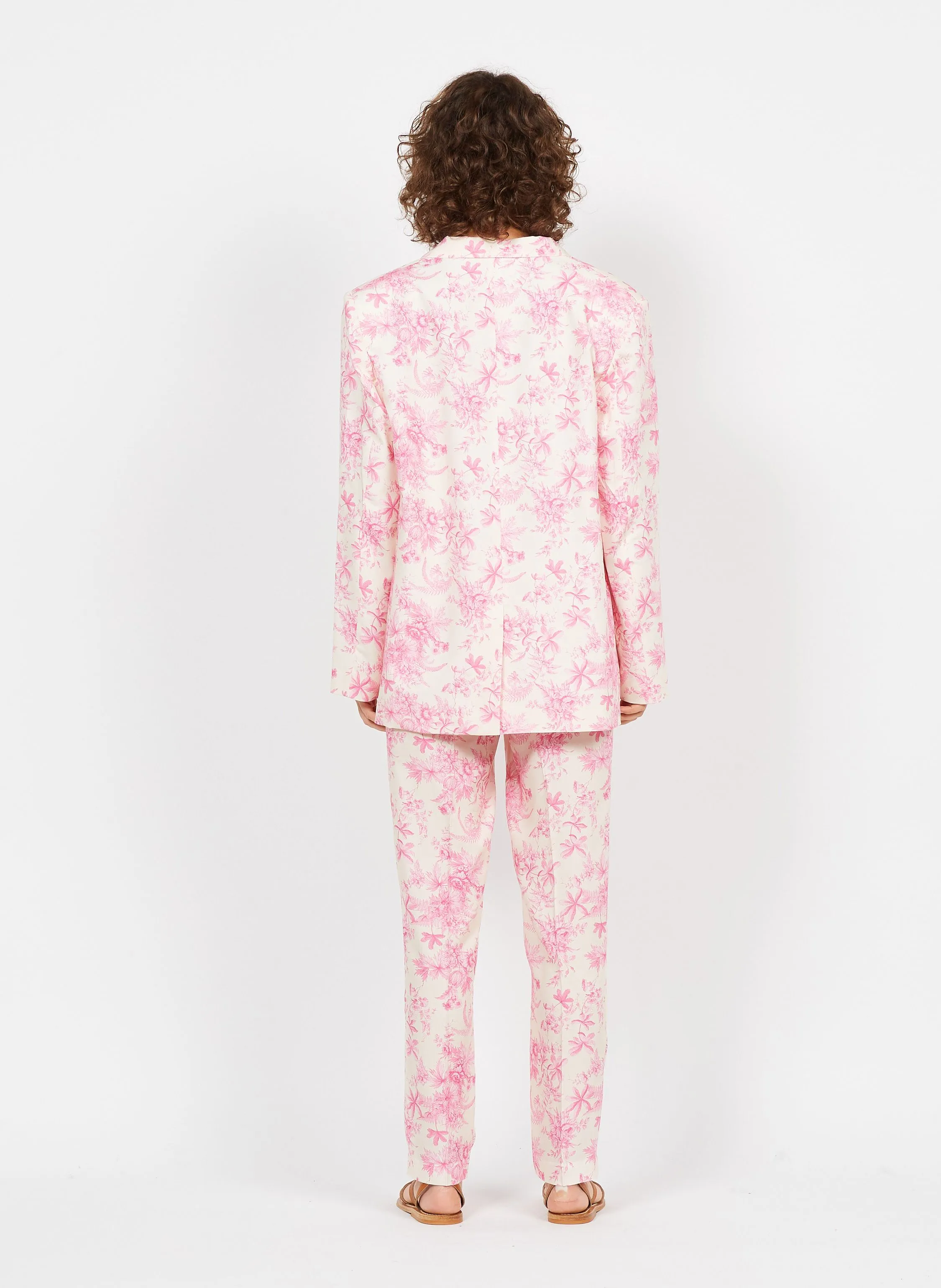 PIRANDELLO  PANTALóN TAPERED DE VISCOSA ESTAMPADO EN ROSA