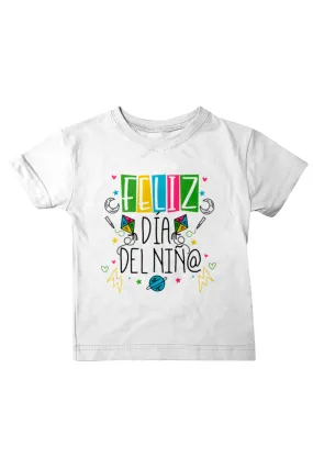 Playera Kids manga corta . Feliz Día del nio