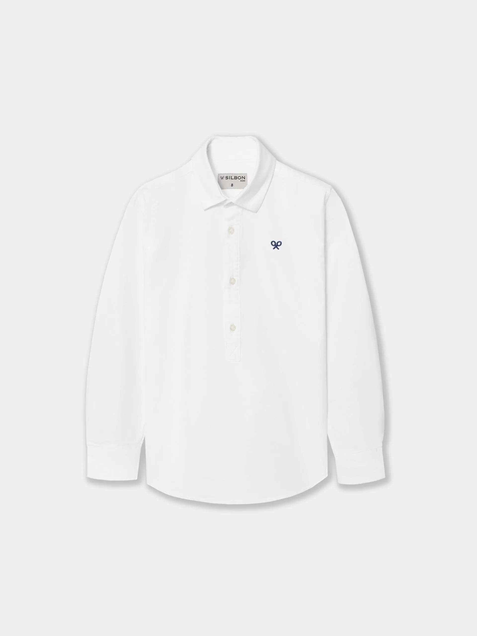 Polera sport kids clasica oxford blanca