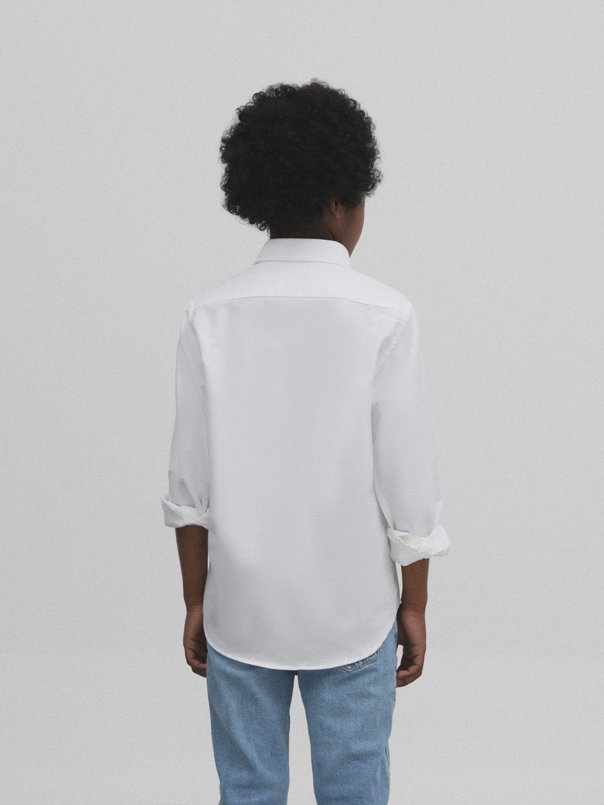 Polera sport kids clasica oxford blanca