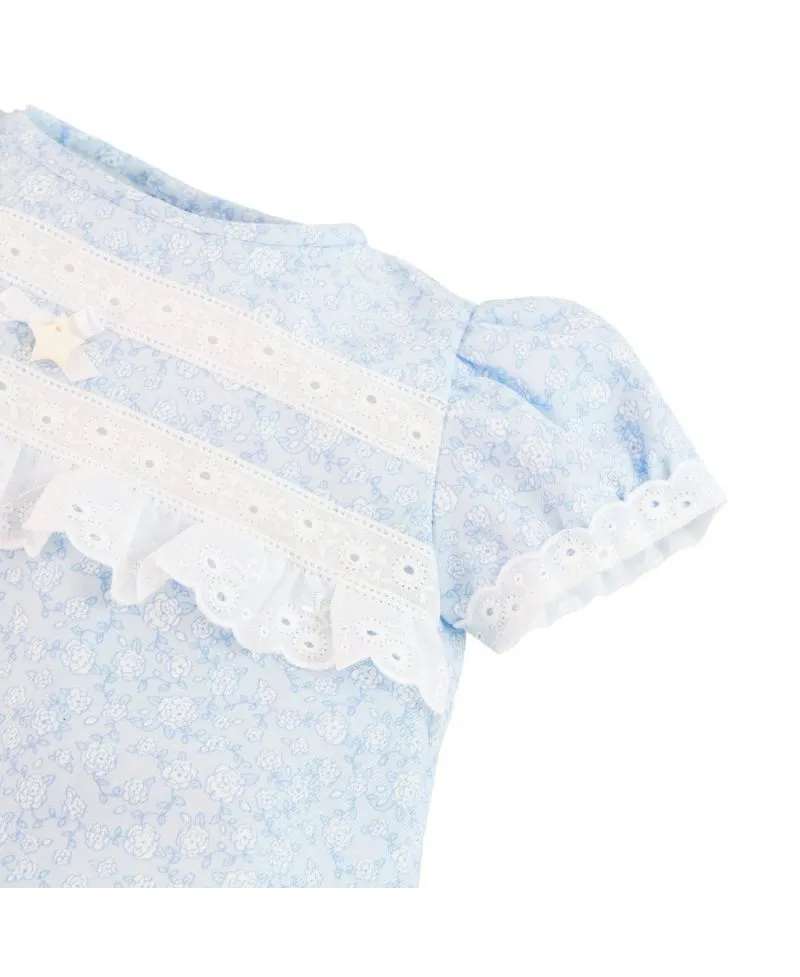 Pololo Ro Infantil Viella Rosas Azules