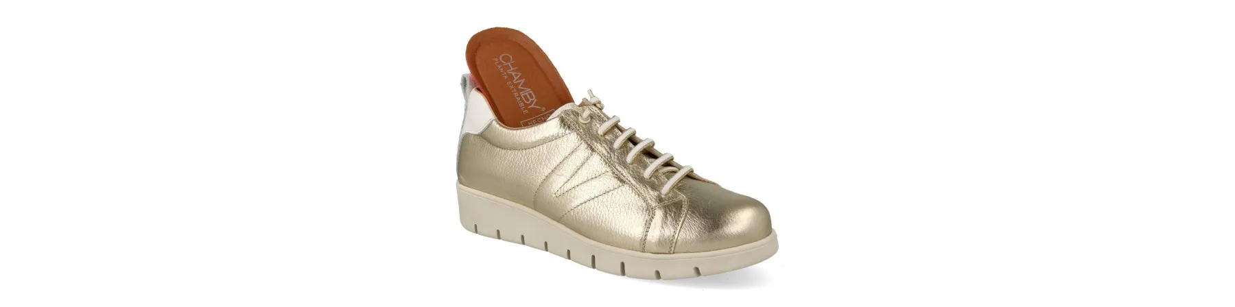 REBAJAS en ZAPATILLAS de VESTIR MUJER MOD. YUKIRO DORADO