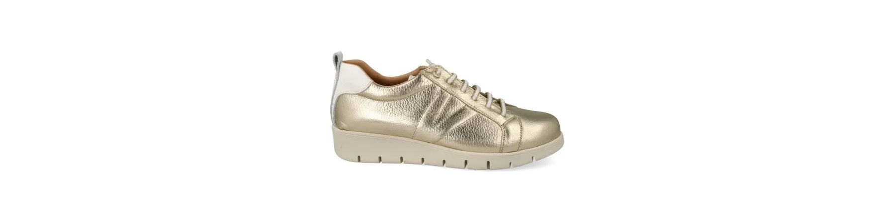 REBAJAS en ZAPATILLAS de VESTIR MUJER MOD. YUKIRO DORADO