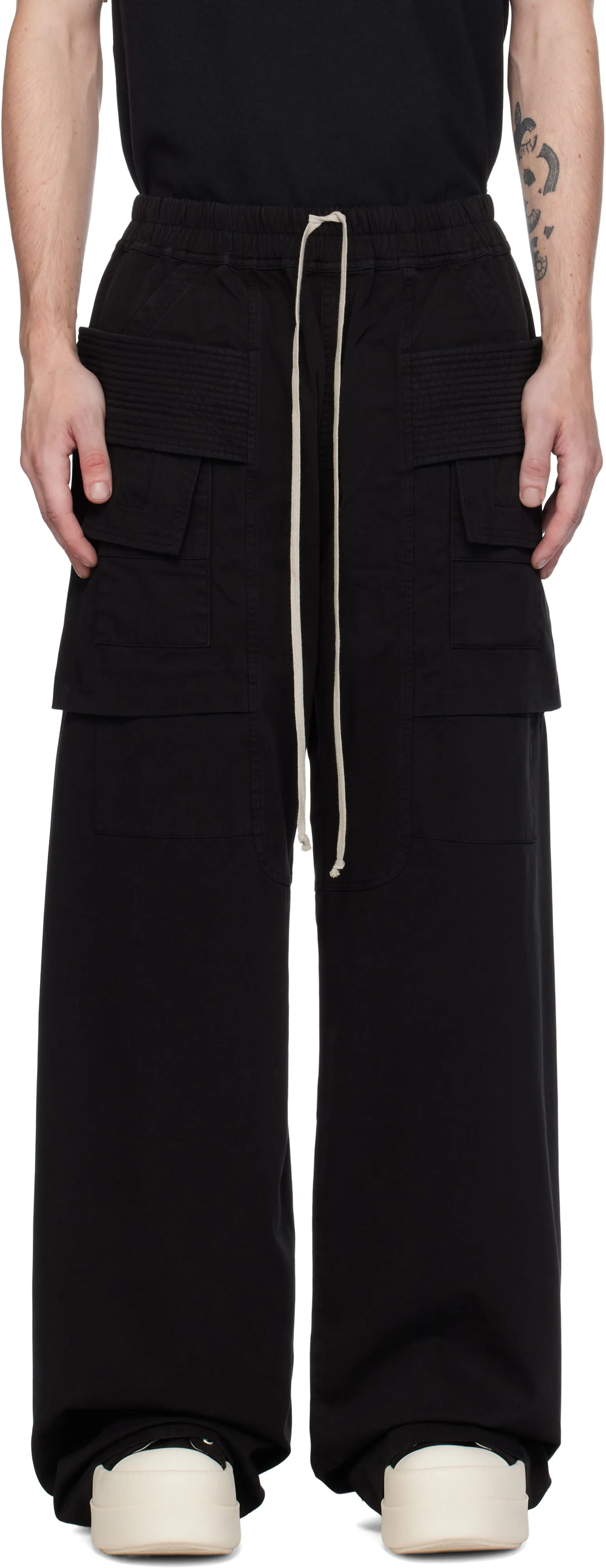 Rick Owens Porterville Creatch Drawstring Cargo Pants