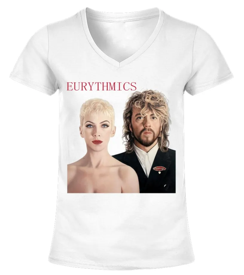 RK80S649WT. EURYTHMICS  REVENGE CAMISETA CUELLO PICO MUJER