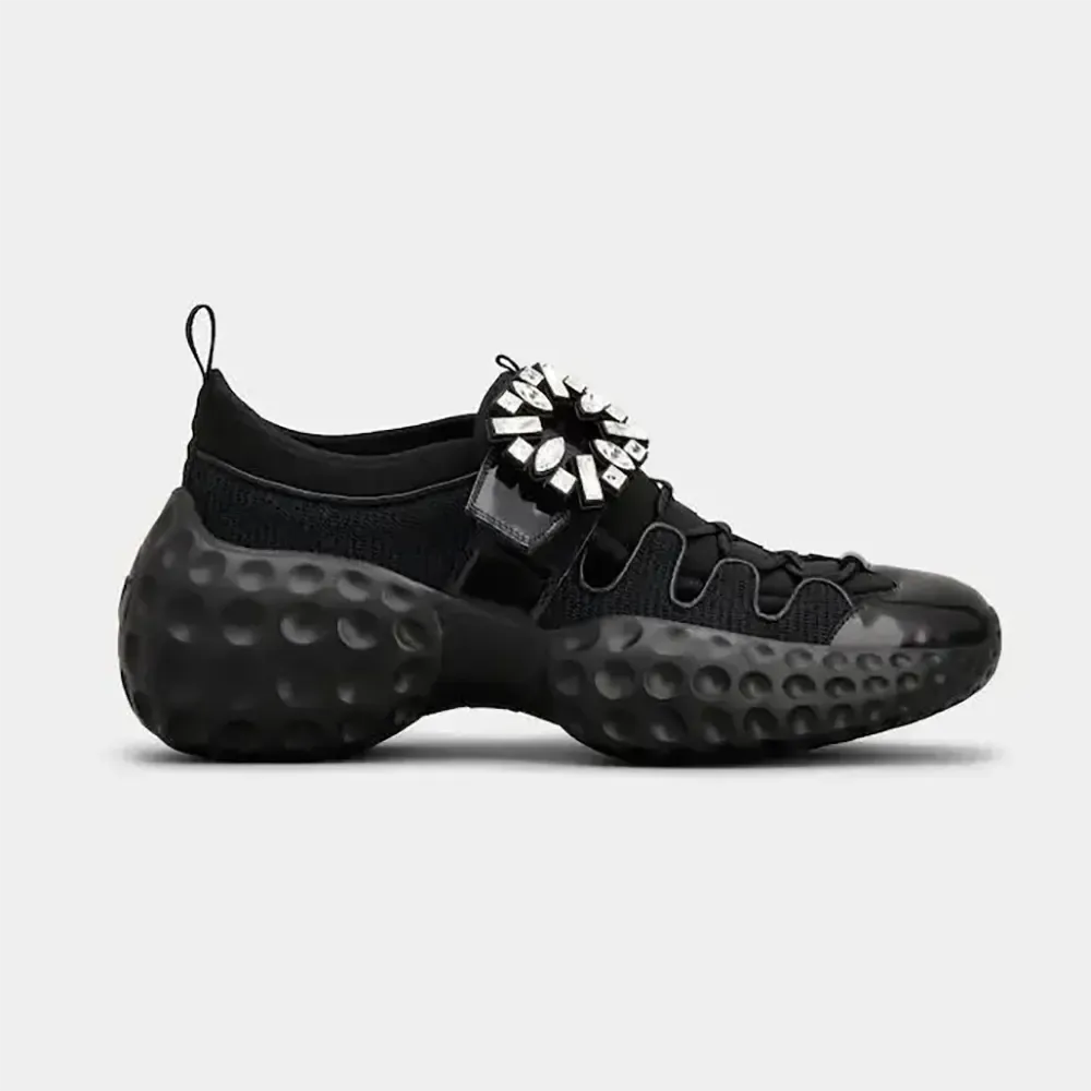 ROGER VIVIER MUJER VIV’ ZAPATILLAS RUN LIGHT TREKKY DE TELANEGRO