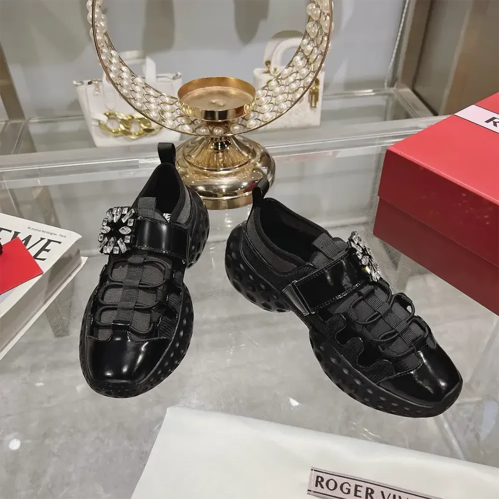 ROGER VIVIER MUJER VIV’ ZAPATILLAS RUN LIGHT TREKKY DE TELANEGRO