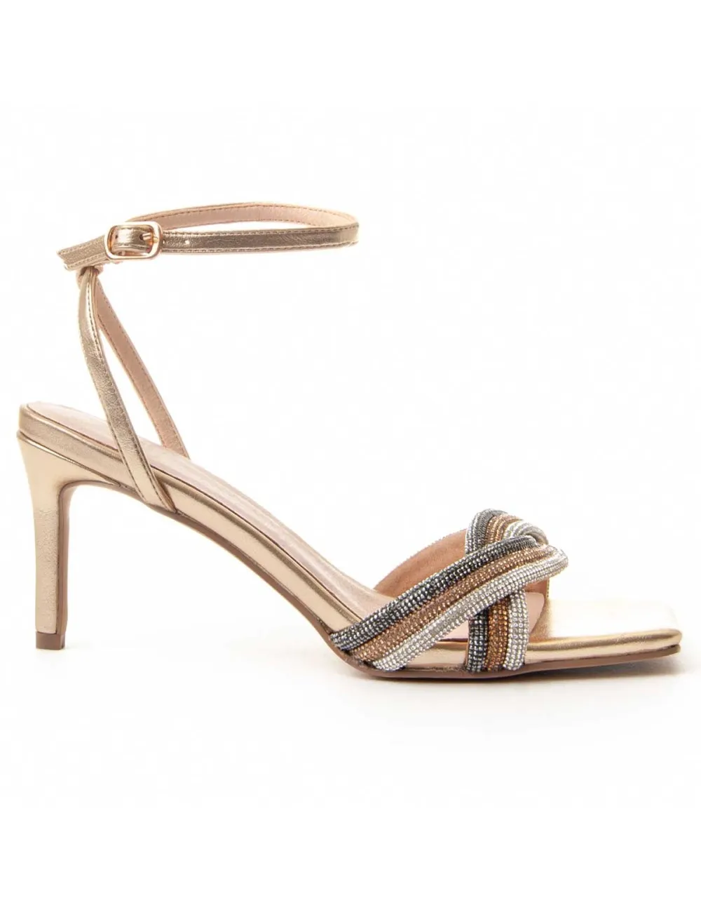 Sandalia Con Tacón Para Mujer.  Montevita  Sanndal12  88473