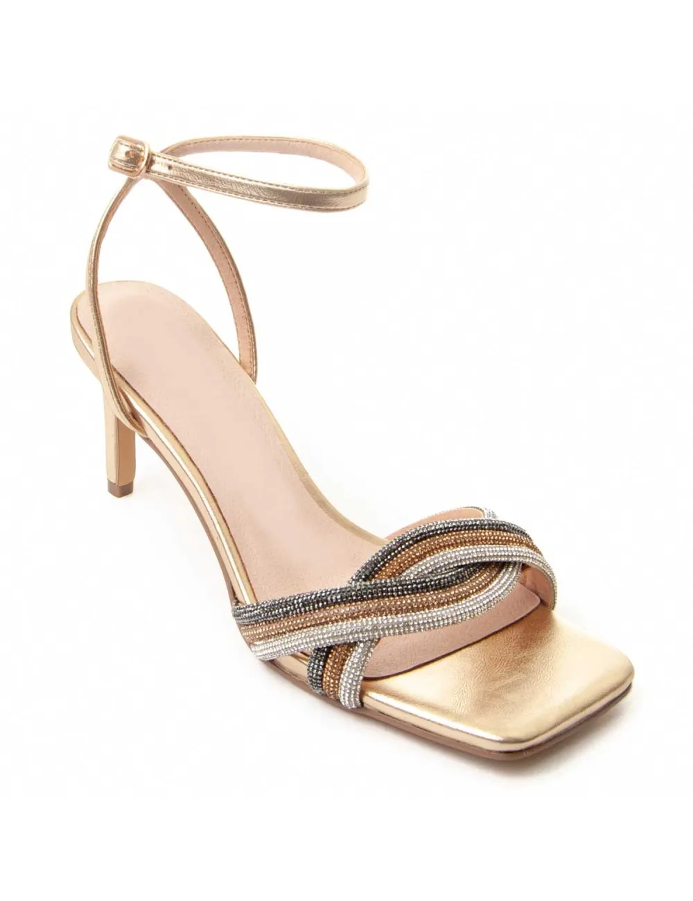 Sandalia Con Tacón Para Mujer.  Montevita  Sanndal12  88473