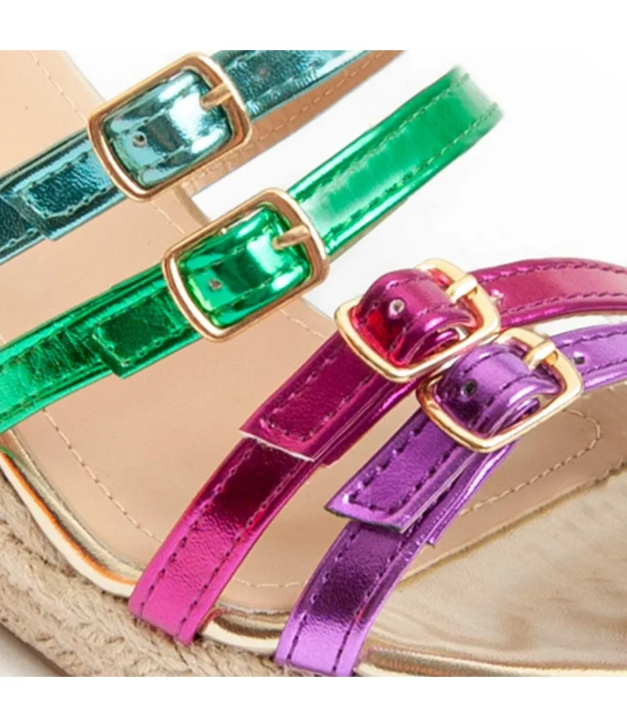Sandalia De Cuña Para Mujer.  Montevita  Platea5  92102 Varios