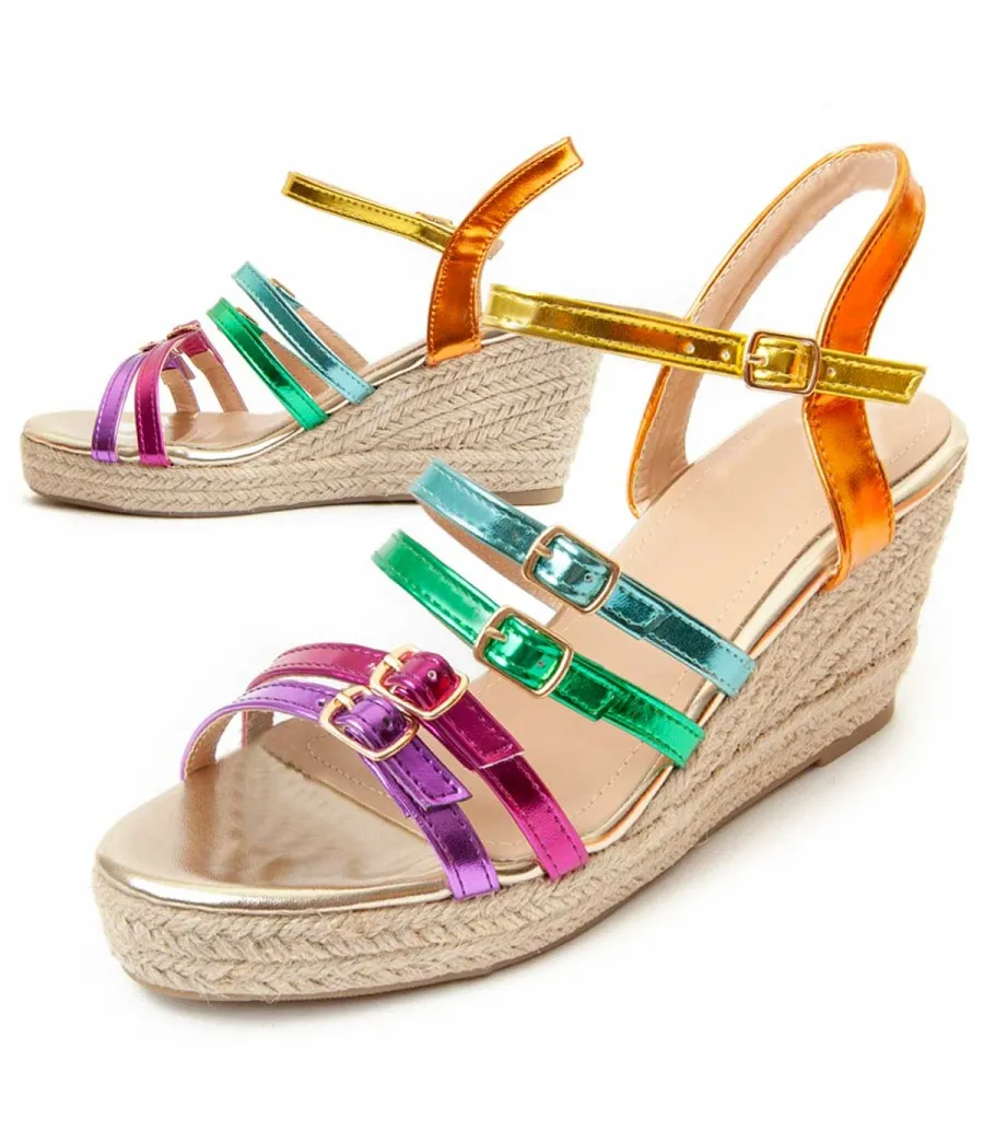 Sandalia De Cuña Para Mujer.  Montevita  Platea5  92102 Varios