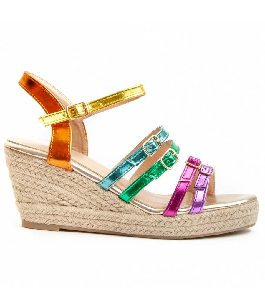 Sandalia De Cuña Para Mujer.  Montevita  Platea5  92102 Varios