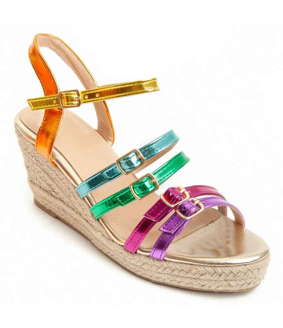 Sandalia De Cuña Para Mujer.  Montevita  Platea5  92102 Varios