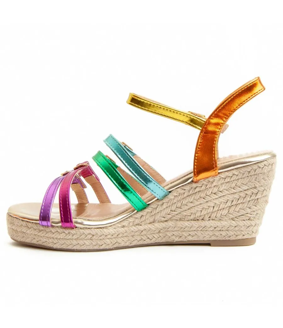 Sandalia De Cuña Para Mujer.  Montevita  Platea5  92102 Varios