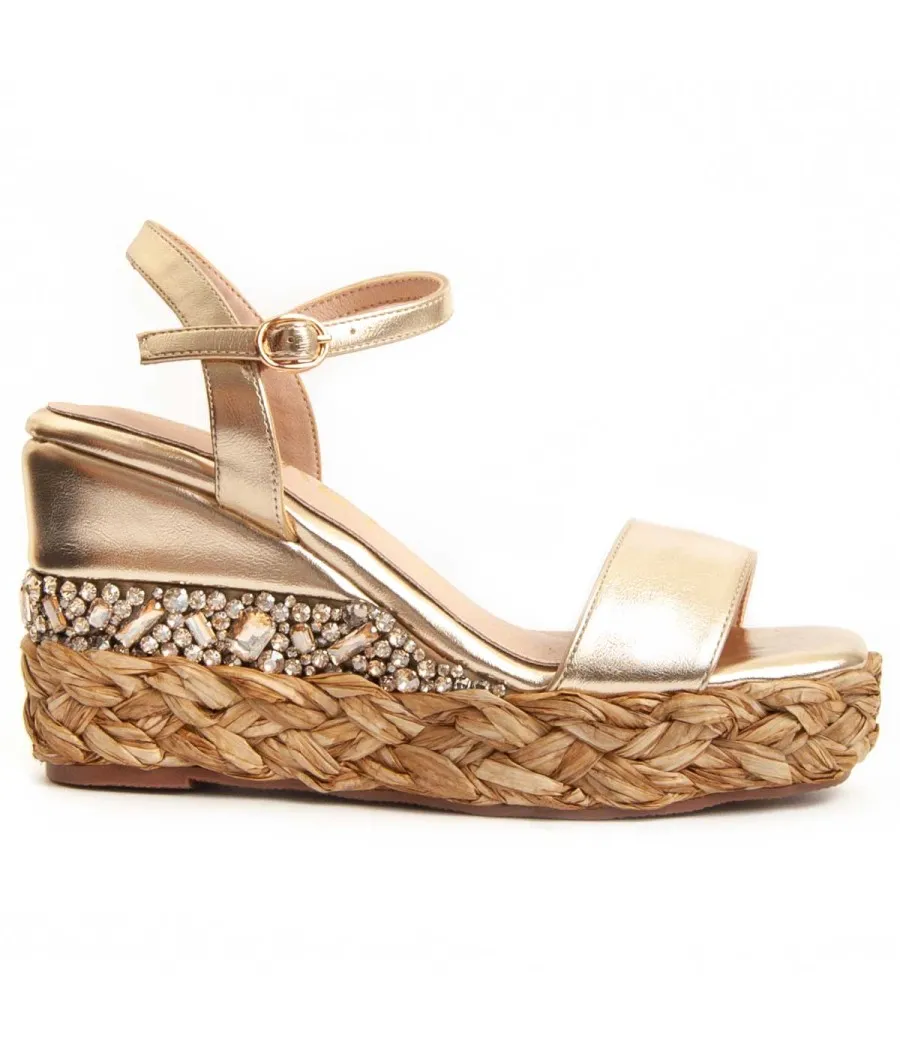 Sandalia De Cuña Para Mujer.  Montevita  Wespartos6  95693 Dorado