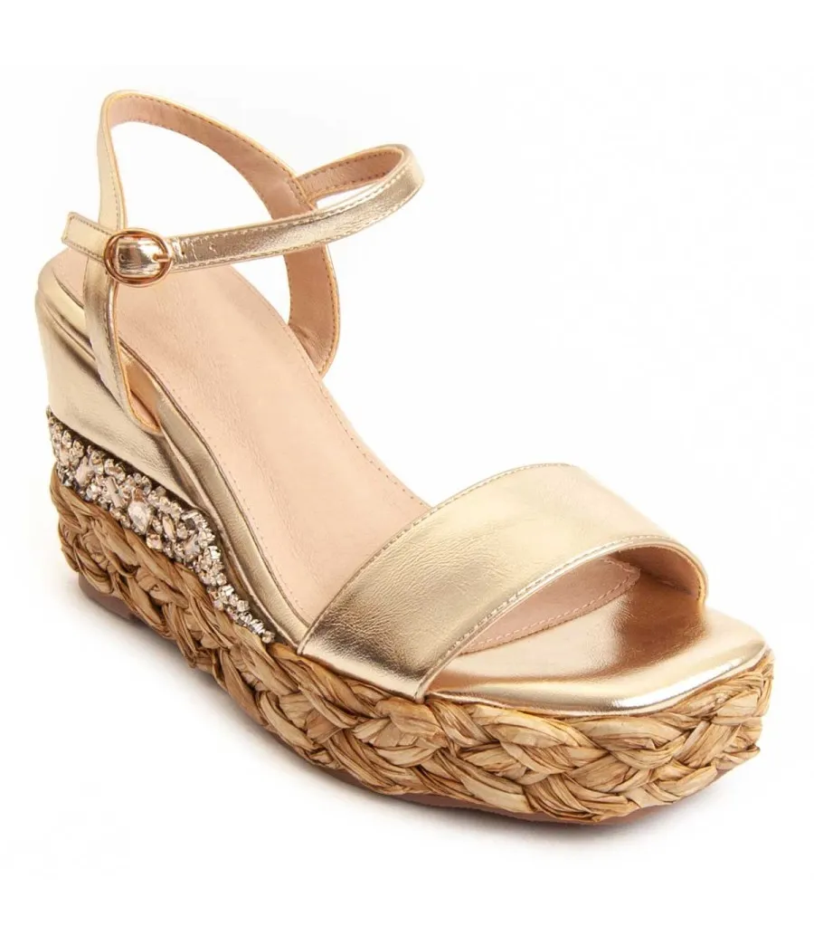 Sandalia De Cuña Para Mujer.  Montevita  Wespartos6  95693 Dorado