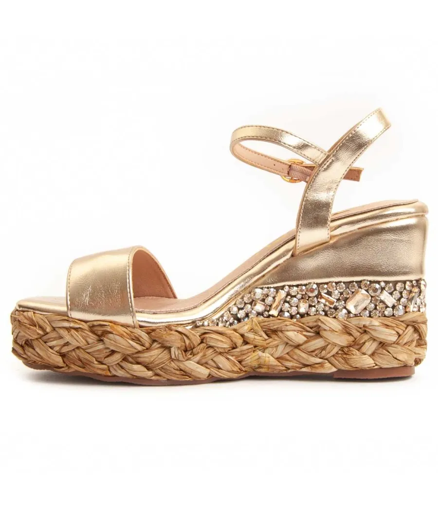 Sandalia De Cuña Para Mujer.  Montevita  Wespartos6  95693 Dorado