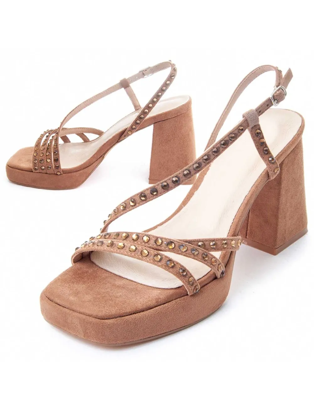 Sandalia De Tacón Para Mujer.  Montevita  Festsand2  88515