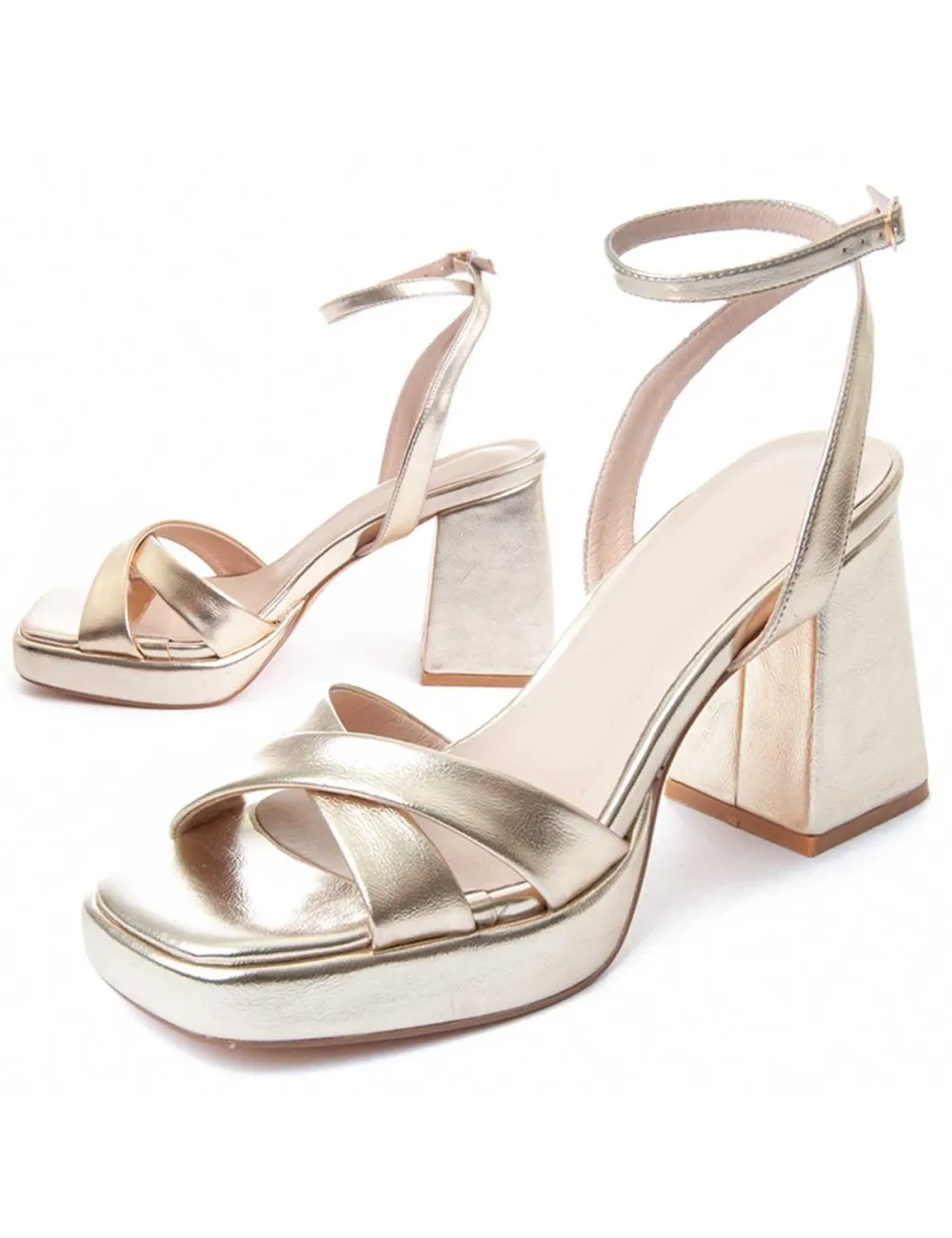 Sandalia De Tacón Para Mujer.  Montevita  Festsand4  88519
