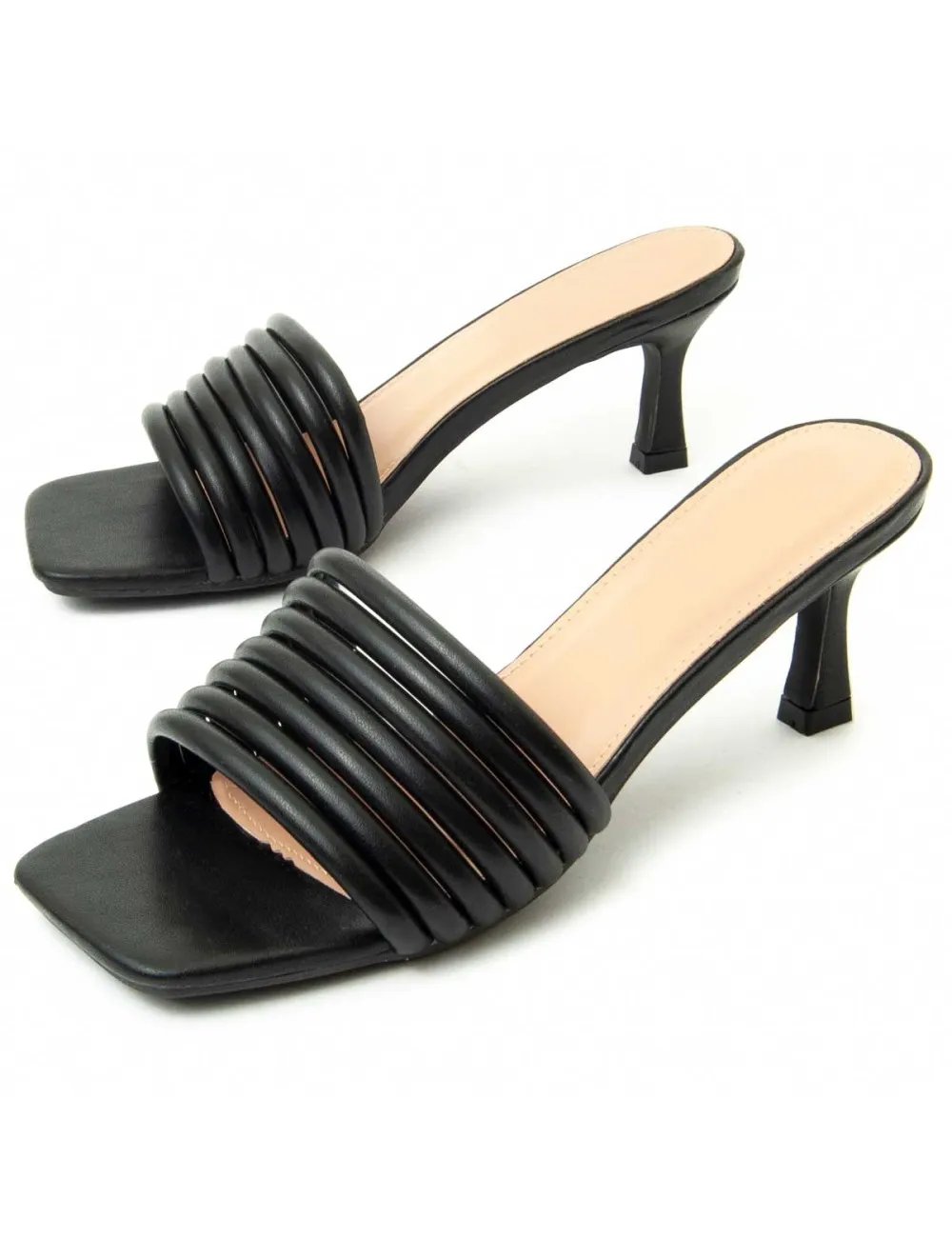 Sandalia De Tacón Para Mujer.  Montevita  Sandalit12  90347 Negro