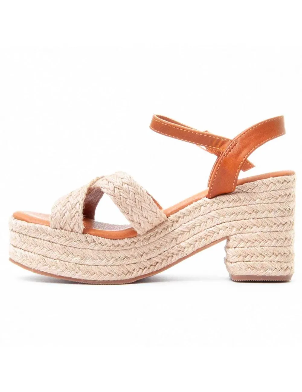 Sandalia De Tendencia Con Tacón Para Mujer.  Montevita  Yuttan  85438 Marrón