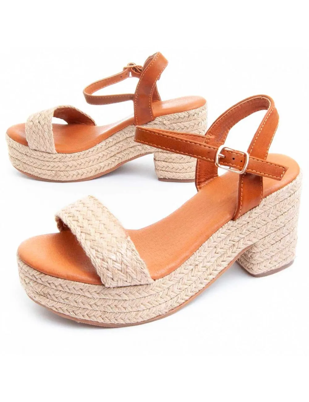 Sandalia De Tendencia Con Tacón Para Mujer.  Montevita  Yuttan2  85439 Marrón