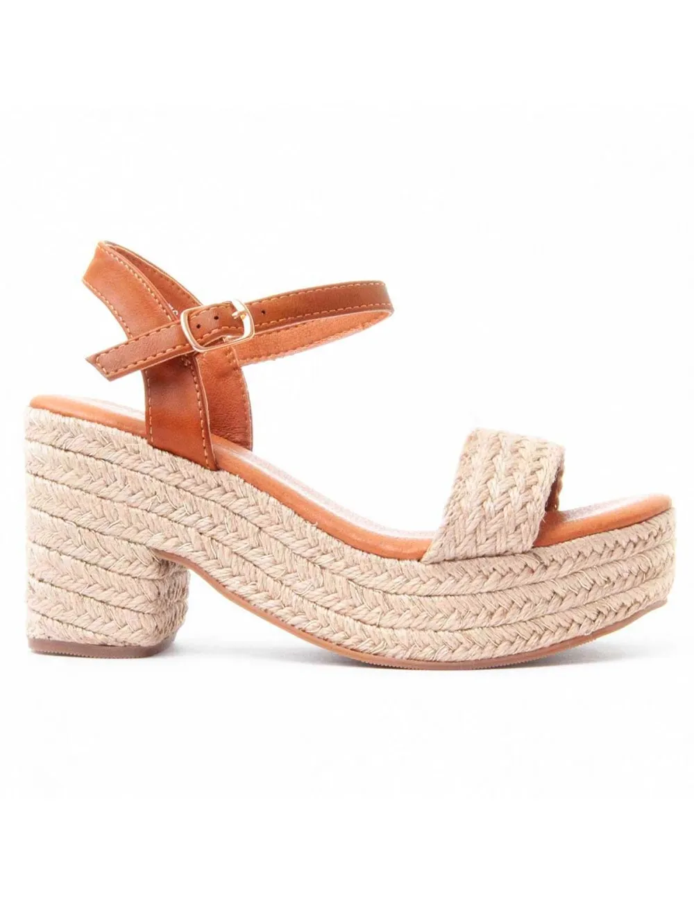 Sandalia De Tendencia Con Tacón Para Mujer.  Montevita  Yuttan2  85439 Marrón