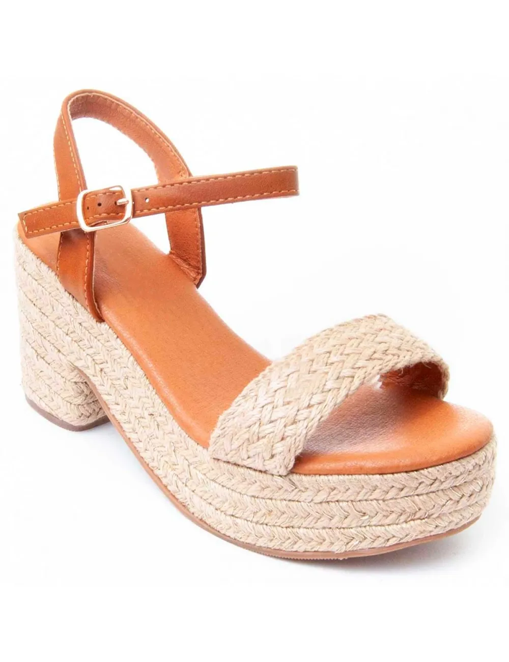 Sandalia De Tendencia Con Tacón Para Mujer.  Montevita  Yuttan2  85439 Marrón