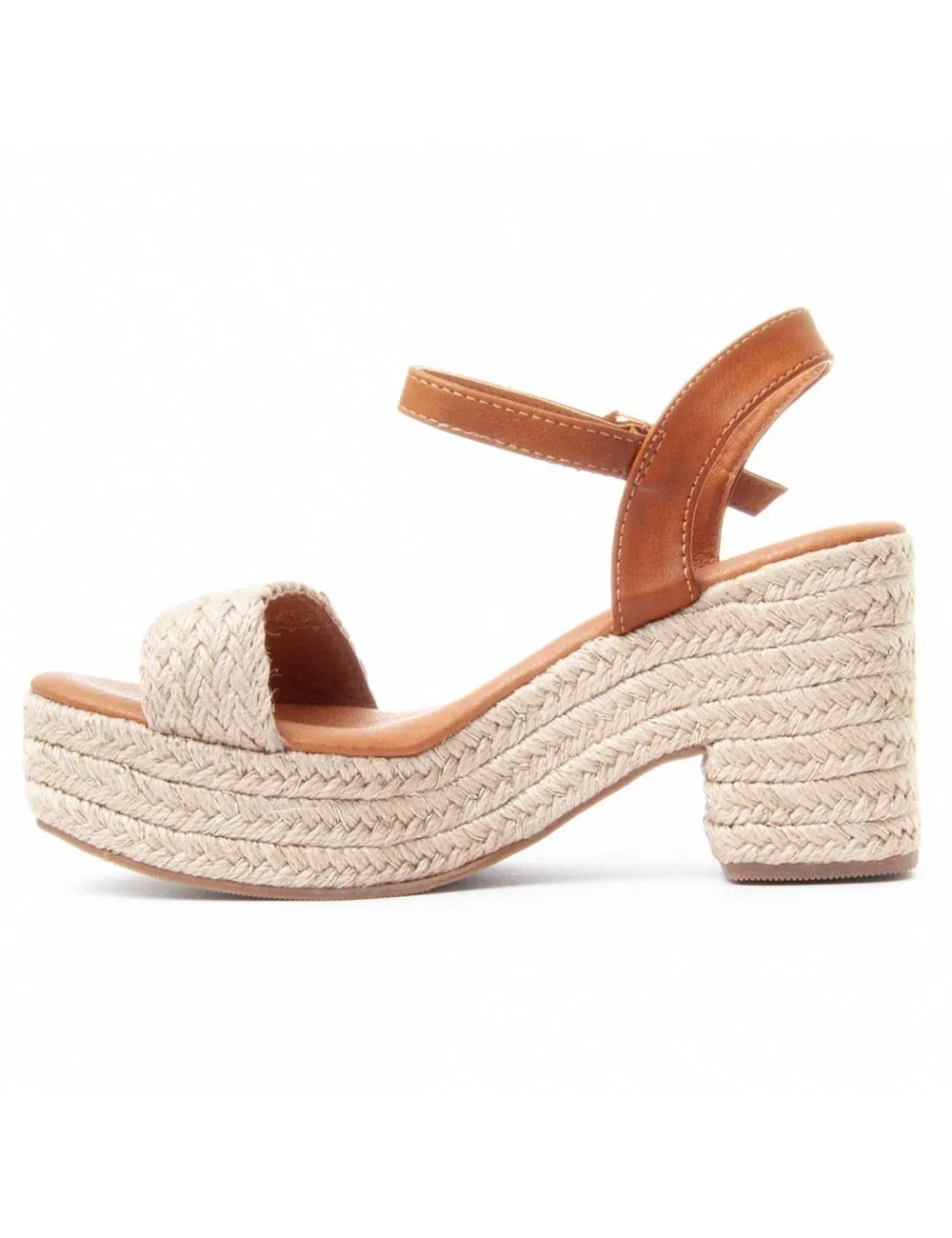 Sandalia De Tendencia Con Tacón Para Mujer.  Montevita  Yuttan2  85439 Marrón
