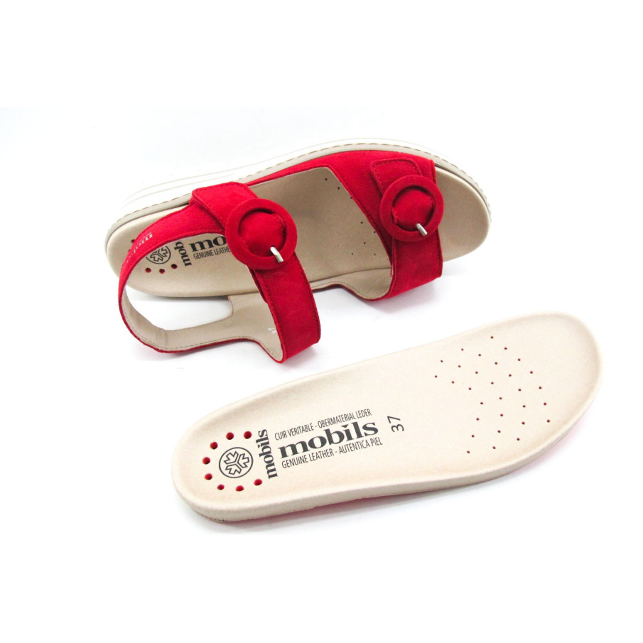SANDALIA MOBILS MEPHISTO MUJER CLARA ROJO