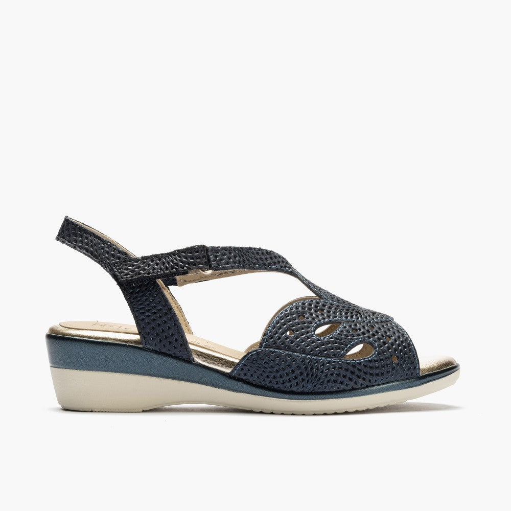 SANDALIA MUJER PITILLOS 1313 AZUL