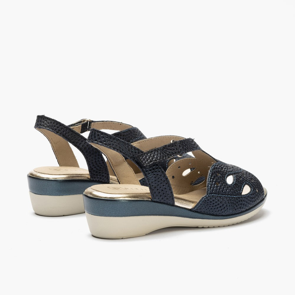 SANDALIA MUJER PITILLOS 1313 AZUL