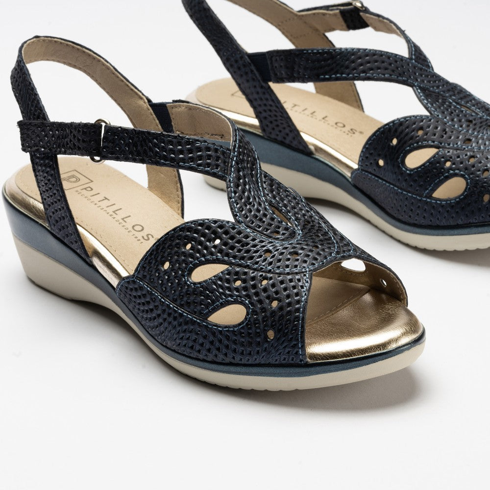 SANDALIA MUJER PITILLOS 1313 AZUL