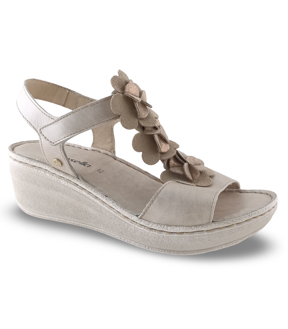 Sandalia para mujer en piel nude
