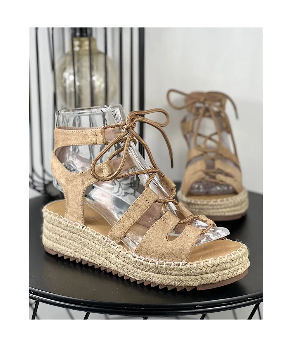 SANDALIA ROMANA CORDONES MUJER