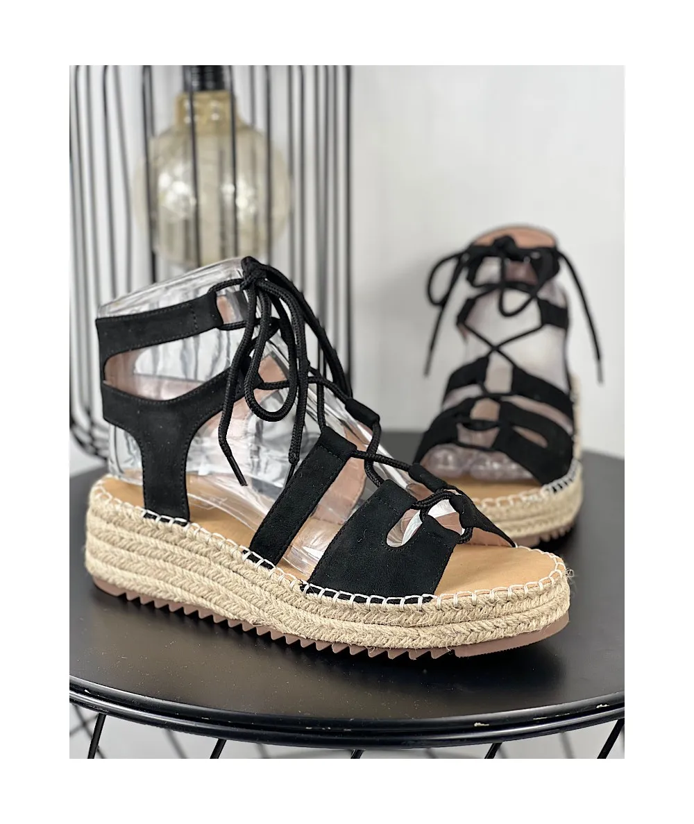 SANDALIA ROMANA CORDONES MUJER