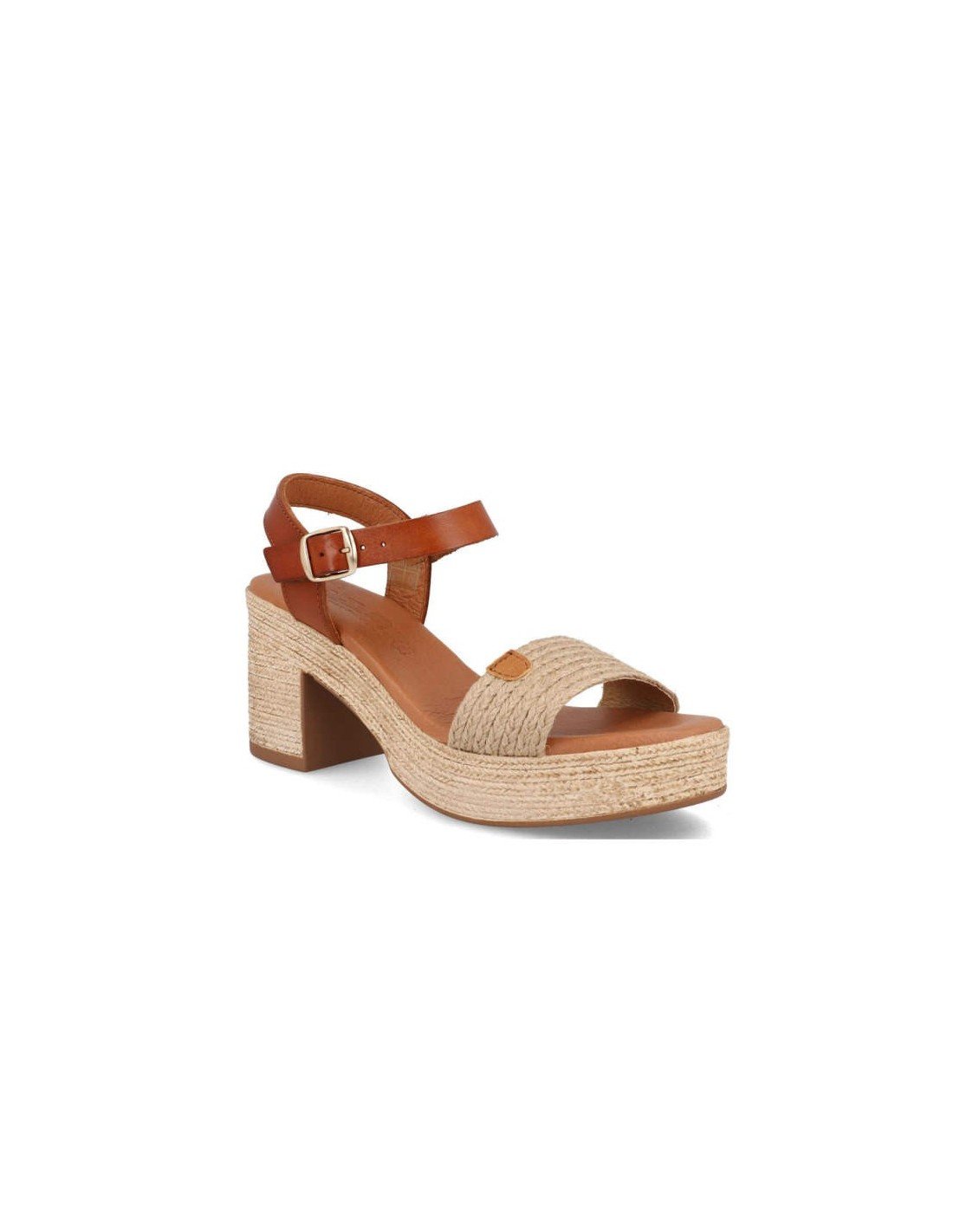 Sandalias plataforma tacón yute