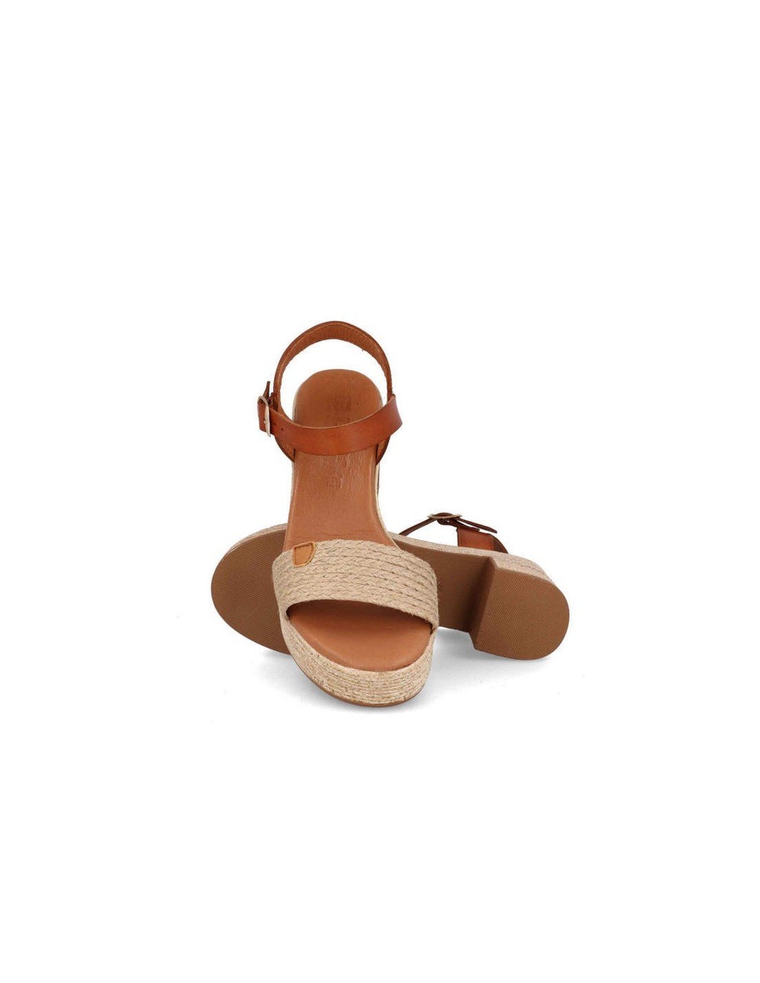 Sandalias plataforma tacón yute