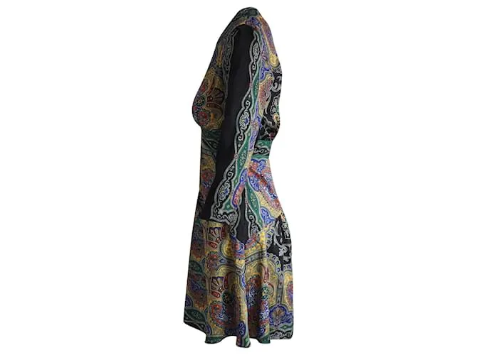 Sandro Rayan Minivestido estampado con cuello en V en poliéster multicolor Impresión de pitón 