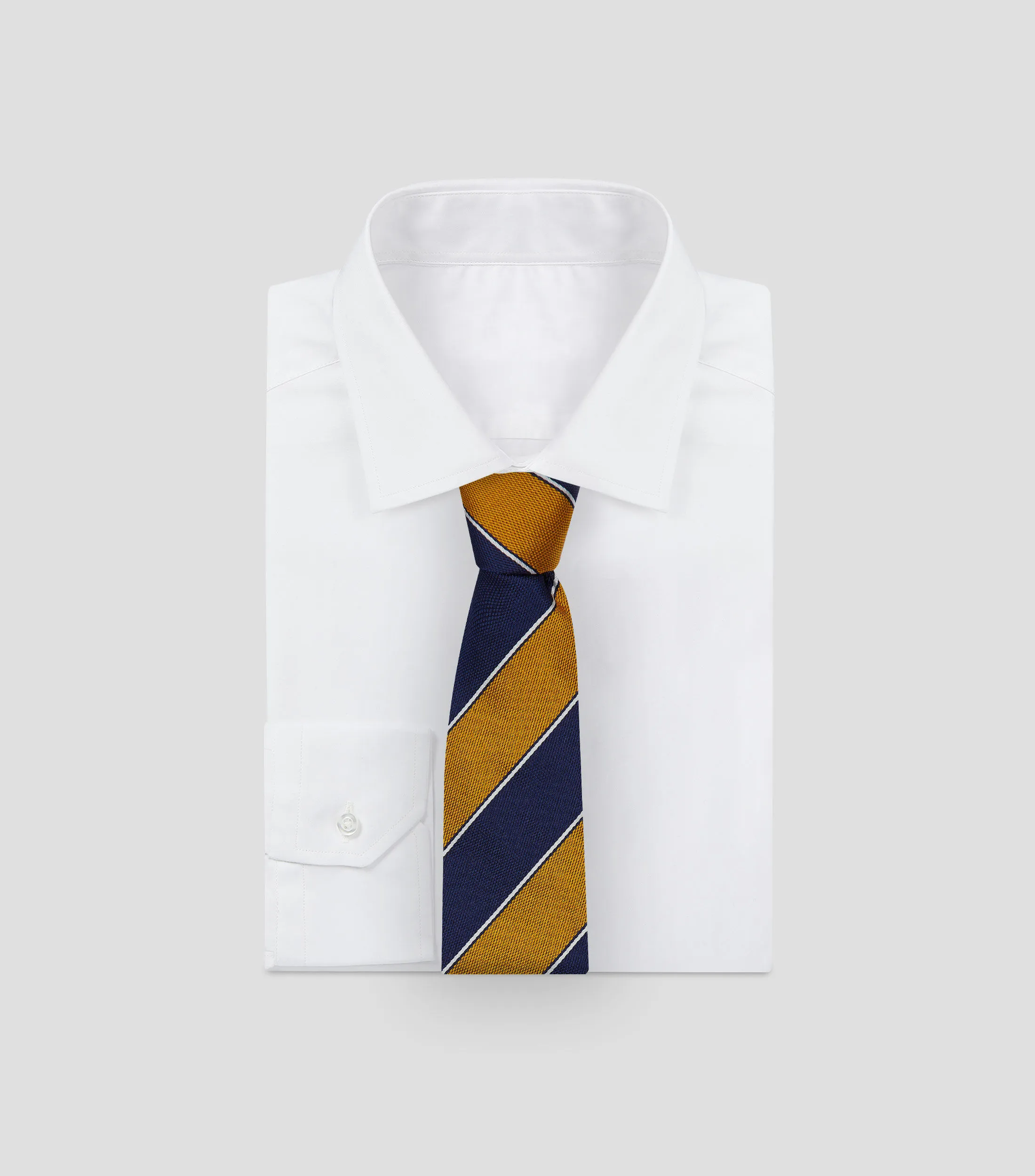 Scappino Corbata ancha en seda con rayas Manzoni