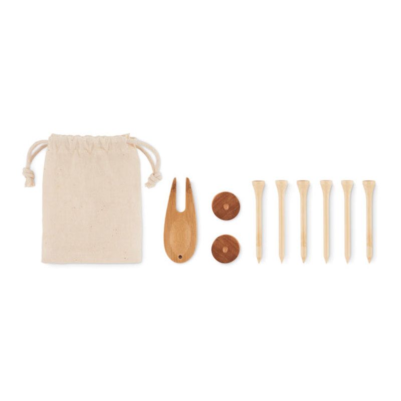 Set de accesorios de golf en bambú Dormie