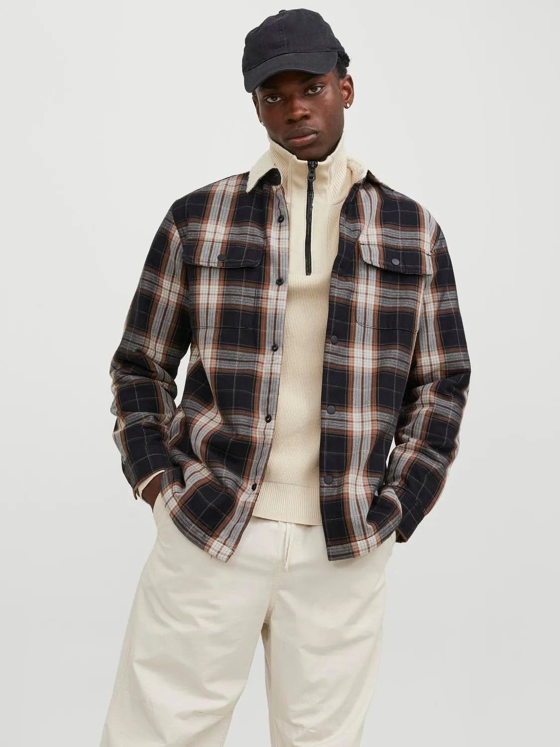 Sobrecamisa Corte wide | Marrón oscuro | Jack & Jones®