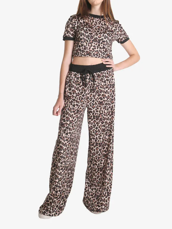 Solada Pantalón ancho de lunares para mujer