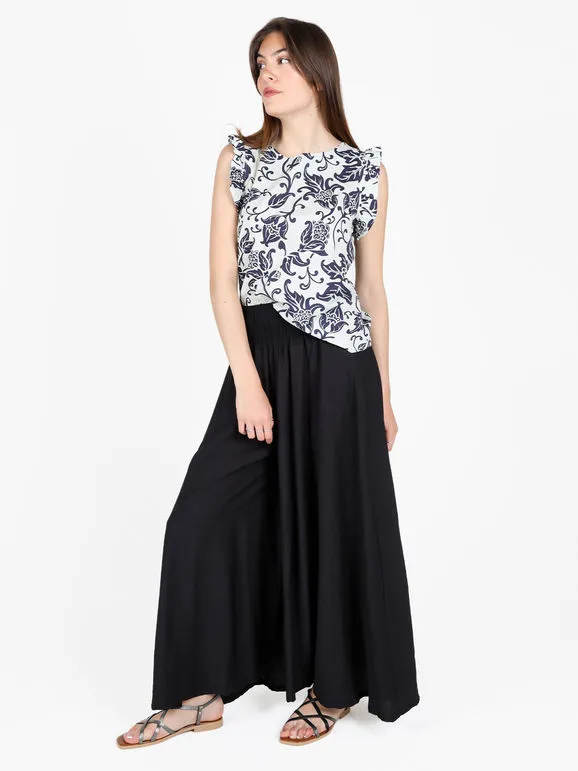 Solada Pantalón ancho y tiro alto para mujer