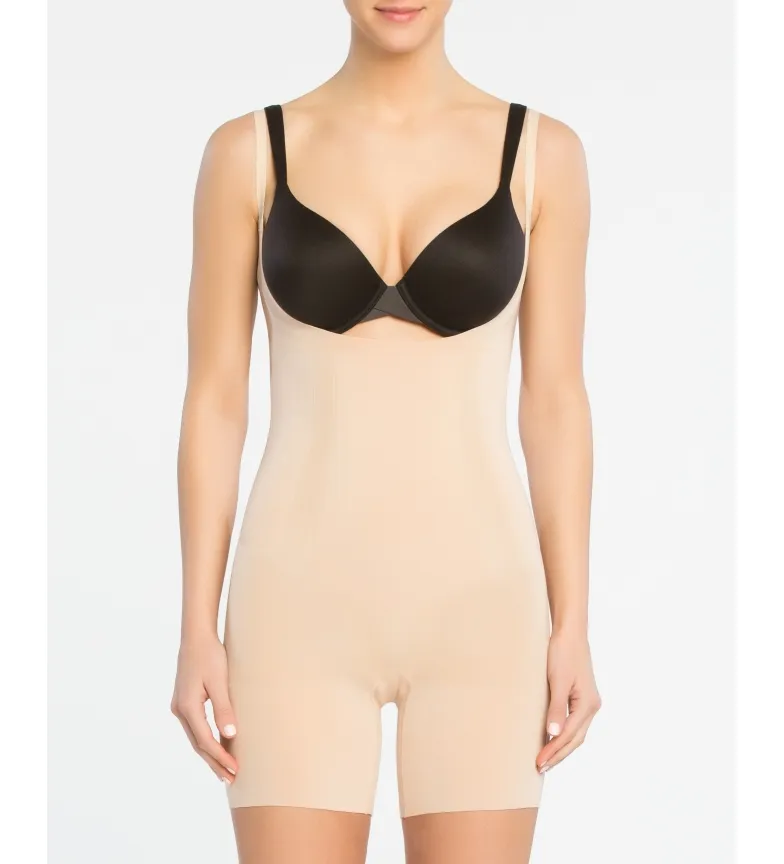 SPANX FAJA DE MUJER SPANX CON ESCOTE POR DEBAJO DEL PECHO Y PIERNA CORTA. STYLE 10130R SOFT NUDE