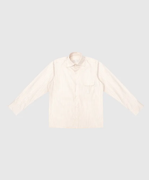 Stefano Ricci Children's beige striped shirt