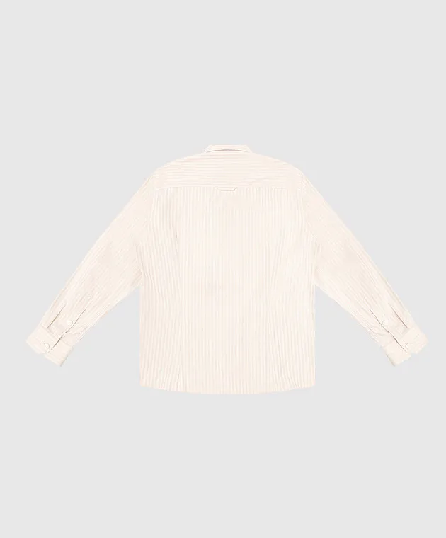 Stefano Ricci Children's beige striped shirt